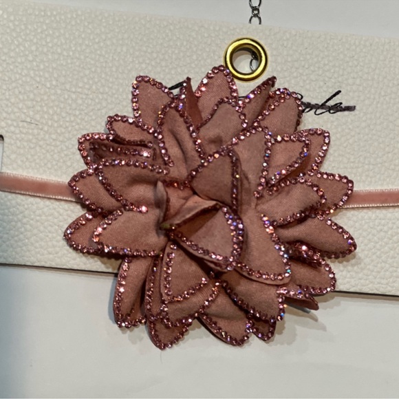 Free People Rose Pink Flower From Dusk Till Dawn Choker OSFA - Picture 5 of 6